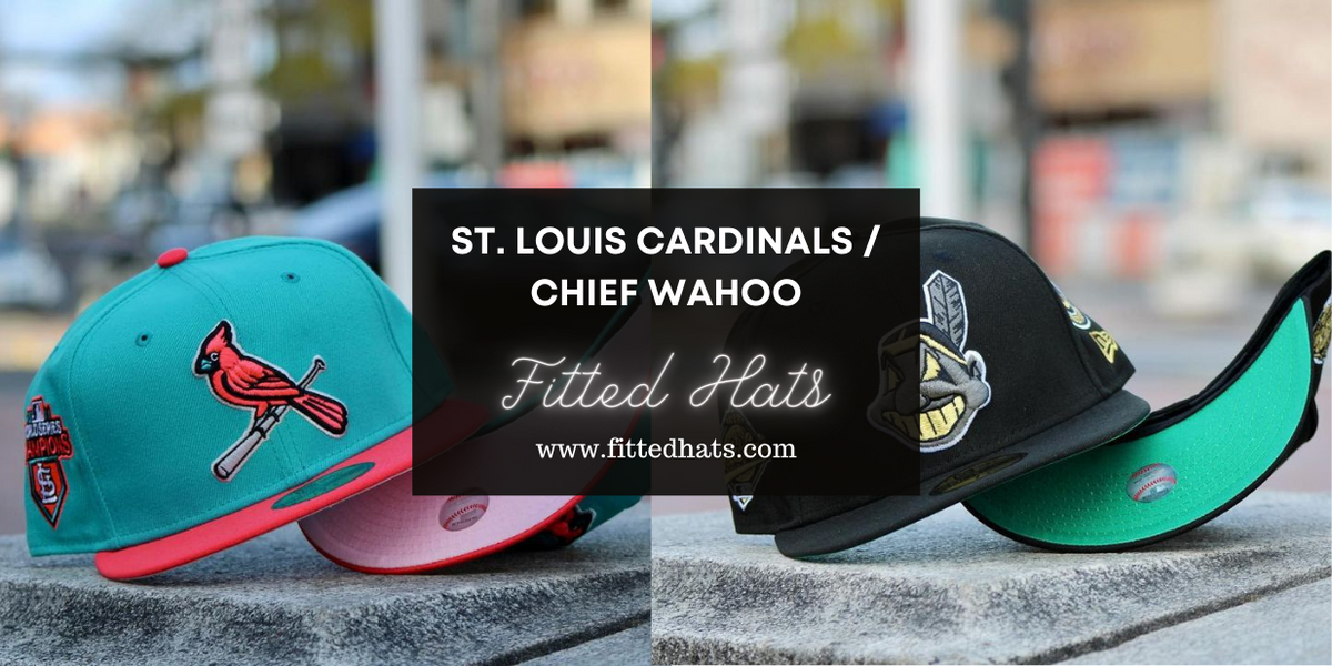 House of Fitteds St. Louis Cardinals & Chief Wahoo Fitted Hat Drop