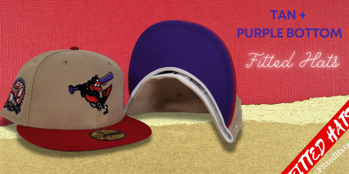 Purple Undervisor Fitted Hats, Purple Bottom Fitteds