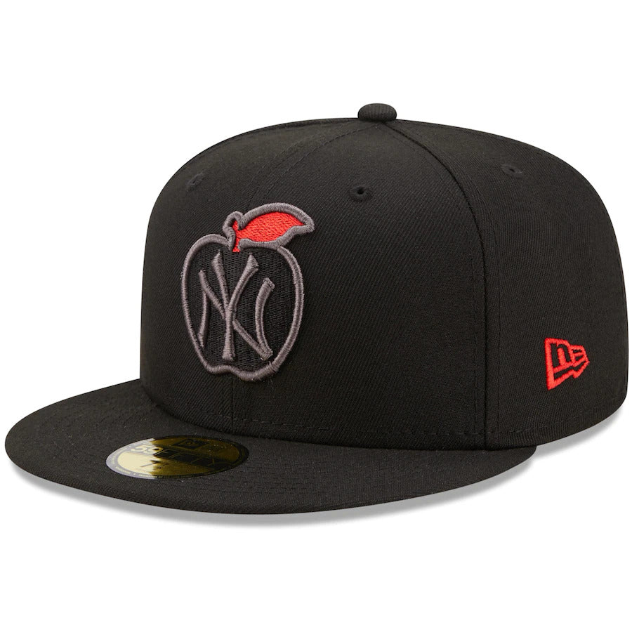 New Era Black New York Yankees 100th Anniversary Apple Patch Blackout