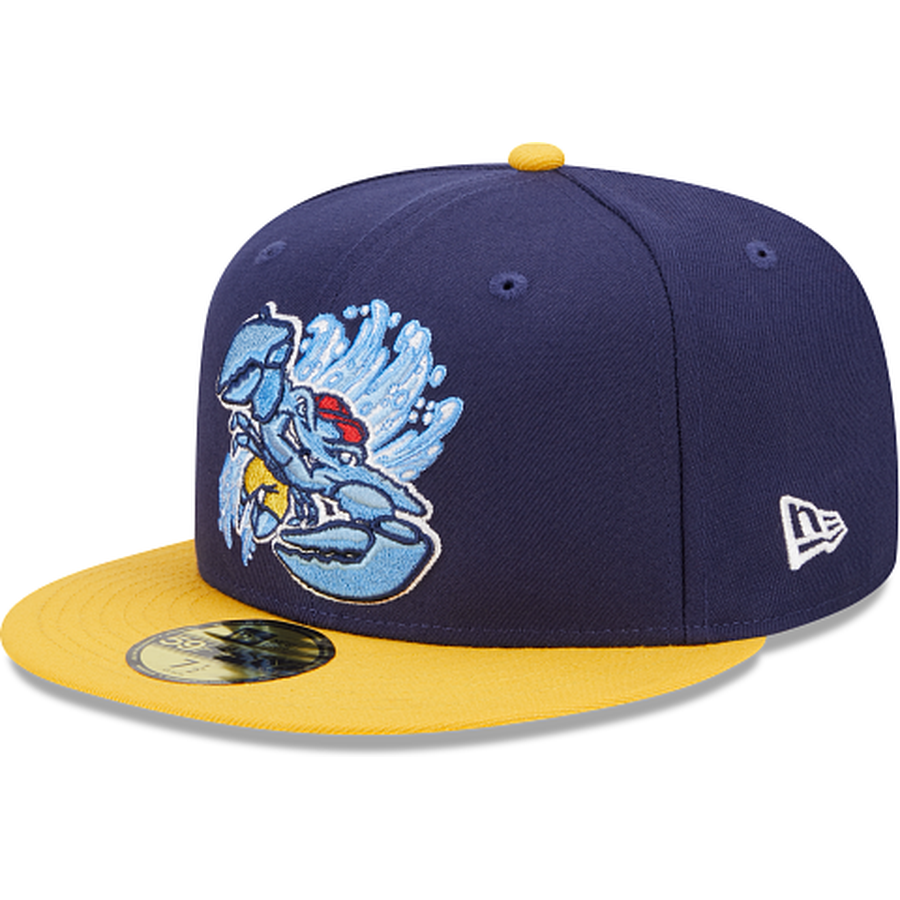 Jersey Shore BlueClaws MILB MARVEL DEFENDERS Navy-Gold Fitted Hat