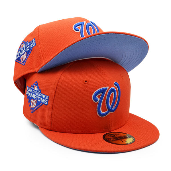 Washington Nationals VIZATION Black-Orange Fitted Hat