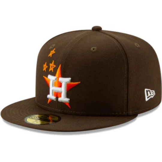 Houston Astros brown fitted store hat