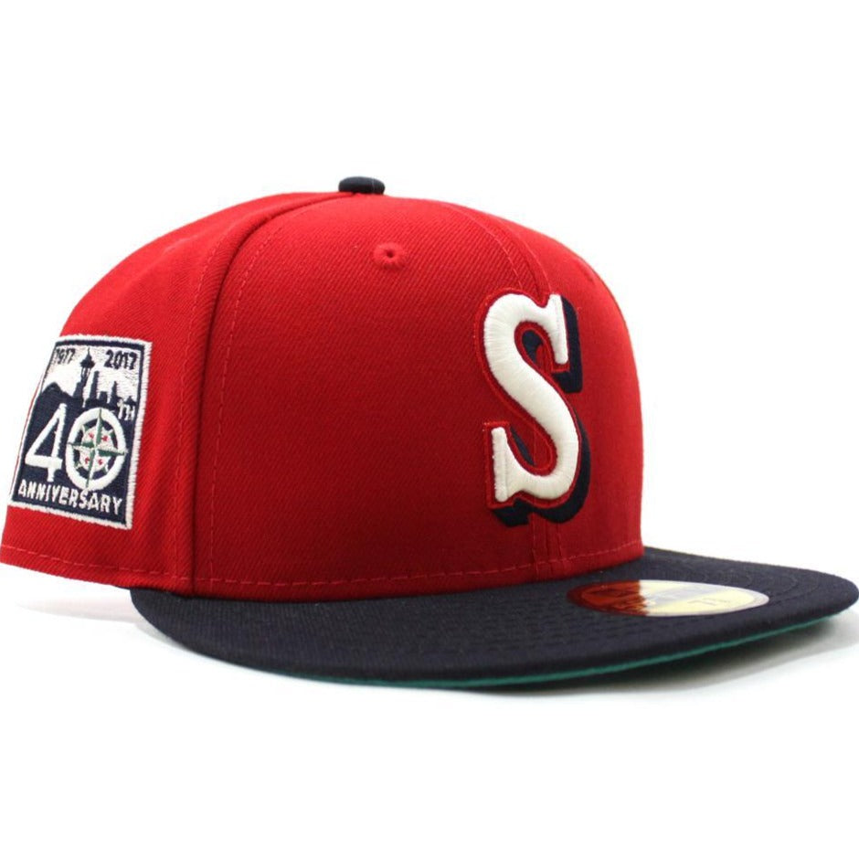 New Era Seattle Mariners Red/Navy 40th Anniversary 59FIFTY Fitted Hat