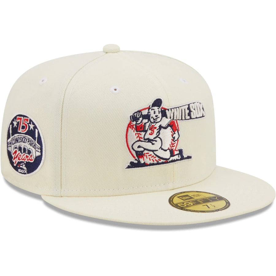 New Era Chicago White Sox Cream Comiskey Park 75th Anniversary Chrome