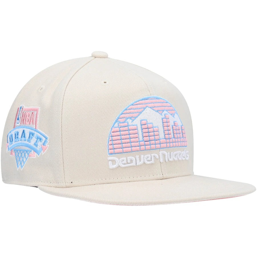 New Jersey Nets Mitchell & Ness x Lids NBA Draft Hardwood Classics Cake Pop Fitted  Hat - Cream