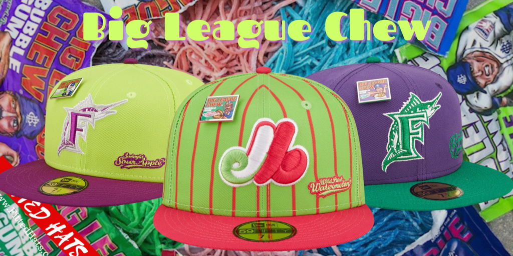 Men's Houston Astros New Era Green/Purple MLB x Big League Chew Swingin'  Sour Apple Flavor Pack 59FIFTY Fitted Hat