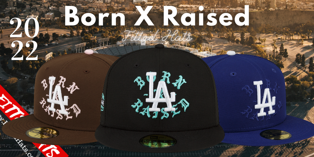 Born X Raised Los Angeles Dodgers Wordmark Brown 59FIFTY Fitted