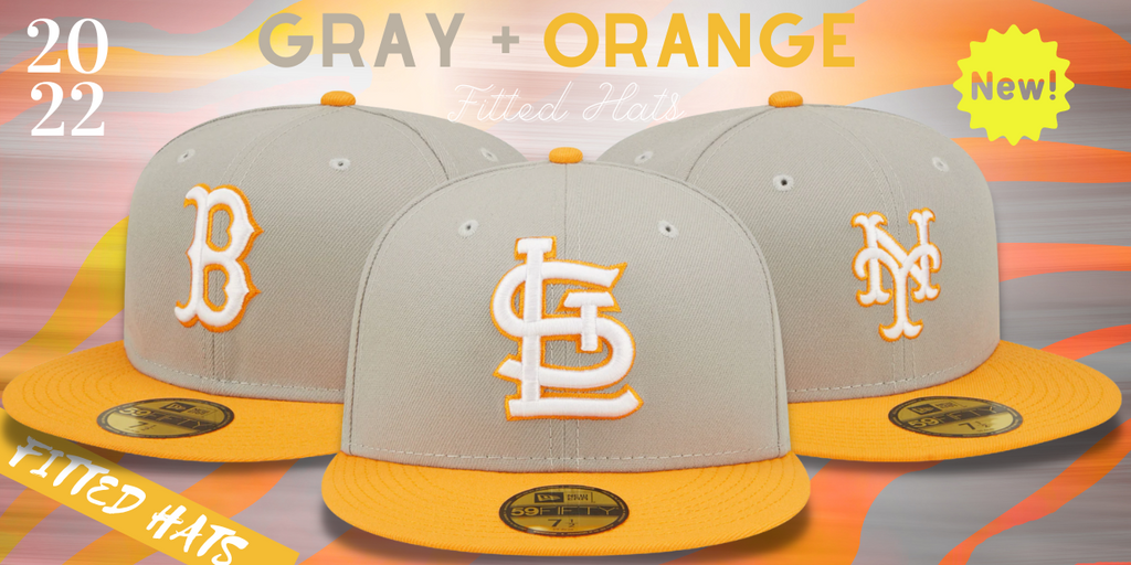 Gray And Orange 2022 Fitted Hats