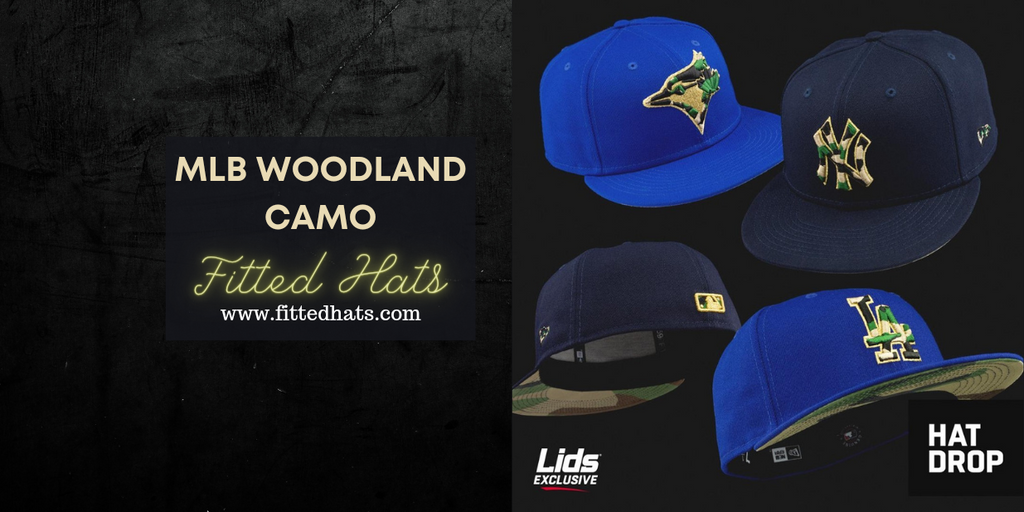 MLB Woodland Camo Fitted Hats