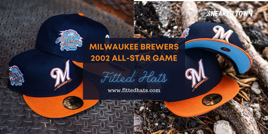 Milwaukee Brewers Navy Blue & Orange 2002 All-Star Game Fitted Hat
