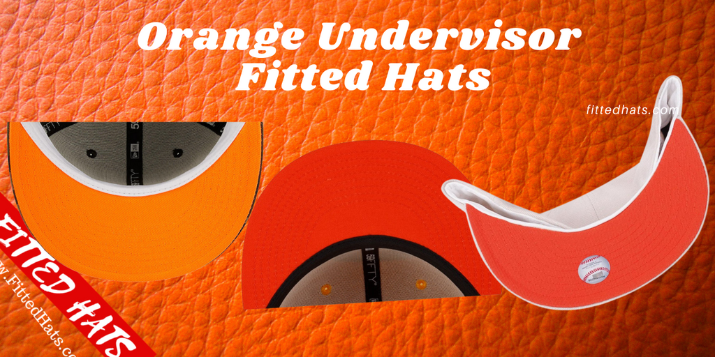 Orange Undervisor Fitted Hats