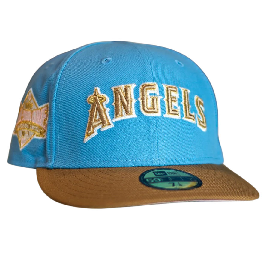 California Angels New Era 1989 MLB All-Star Game Cooperstown Collection  Pink Undervisor 59FIFTY Fitted Hat - Light Blue