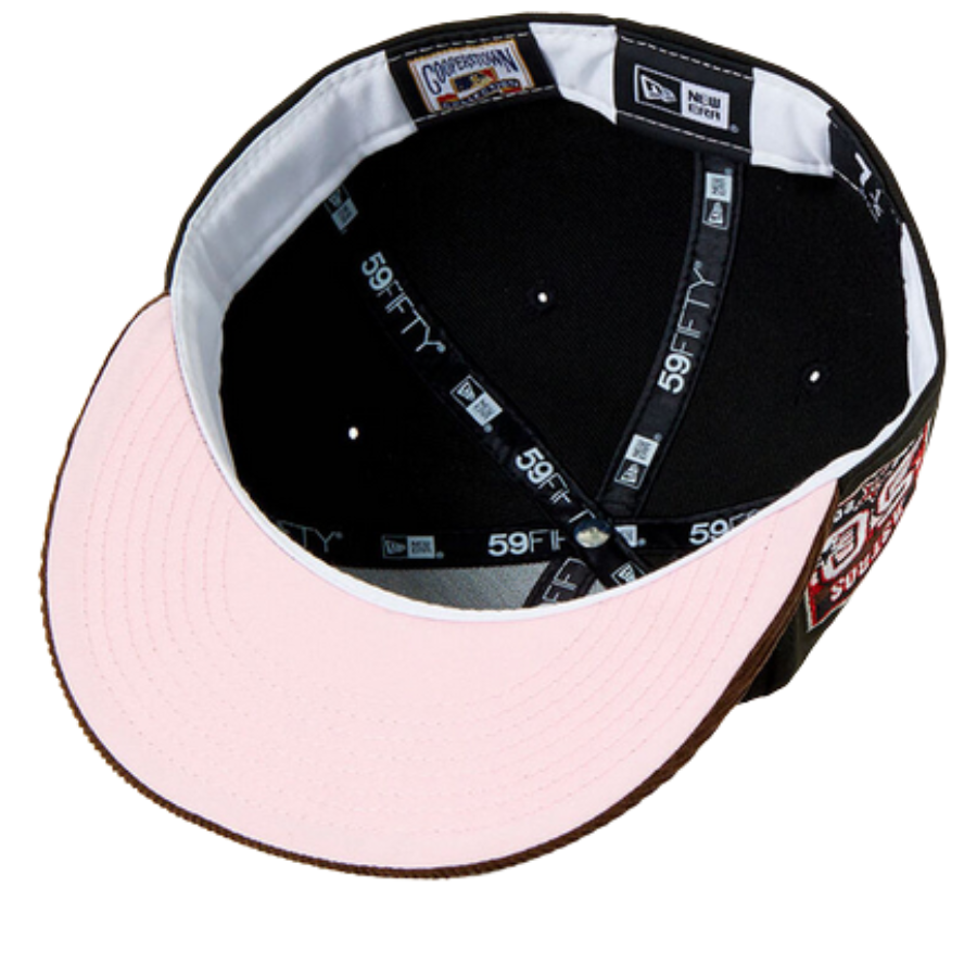 Houston Astros New Era 2005 World Series Pink Undervisor 59FIFTY Fitted Hat  - Cream/Black