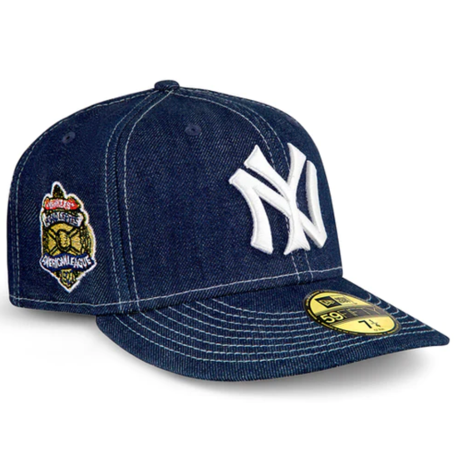 New York Yankees Denim Paisley 59Fifty Fitted Cap by MLB x New Era