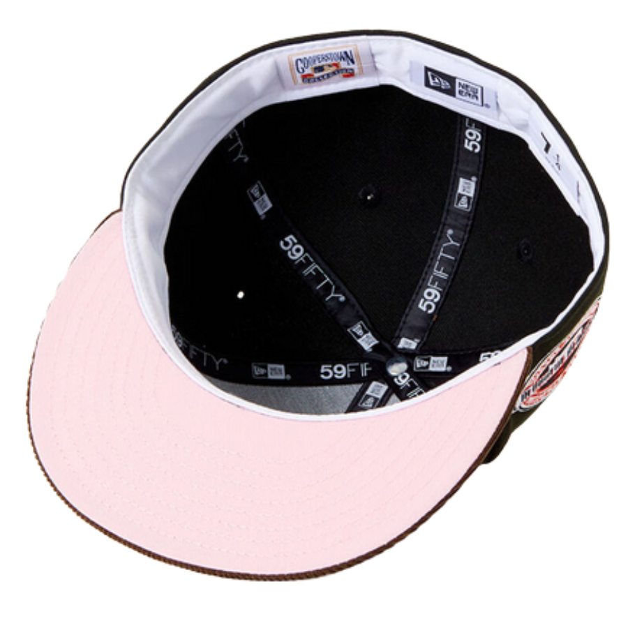New York Mets New Era Pink Undervisor 59FIFTY Fitted Hat - Khaki/Olive