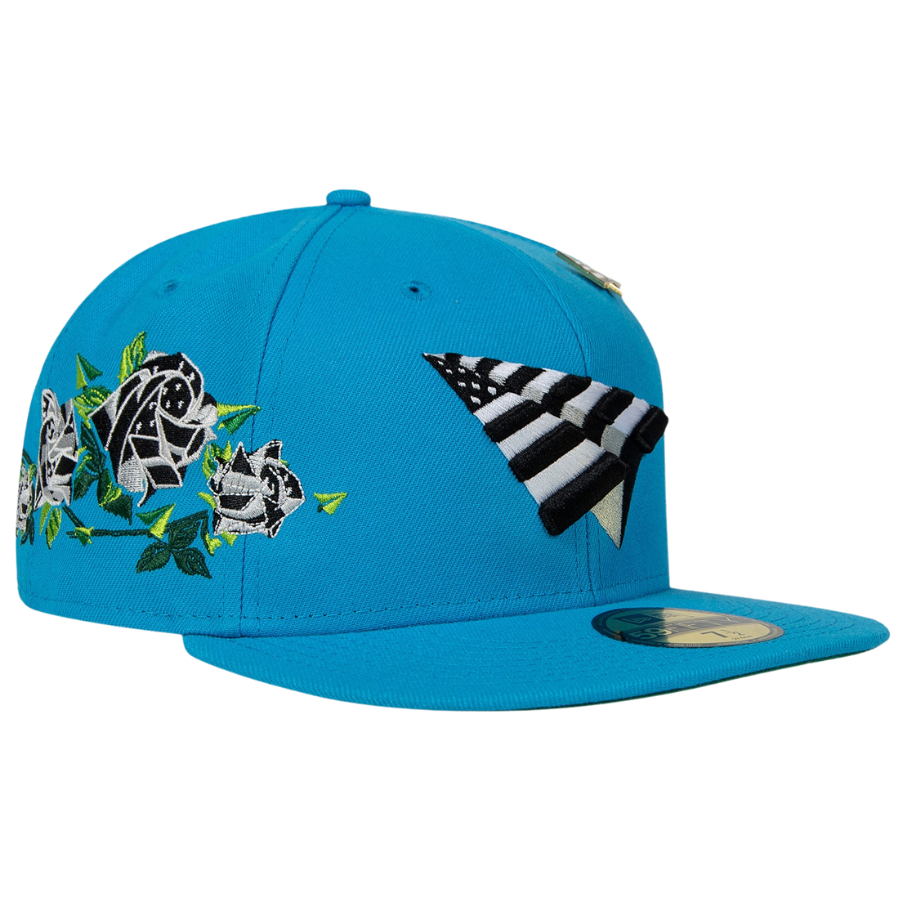 New Era x Paper Plane Blue Fanatic Roses 59FIFTY Fitted Hat