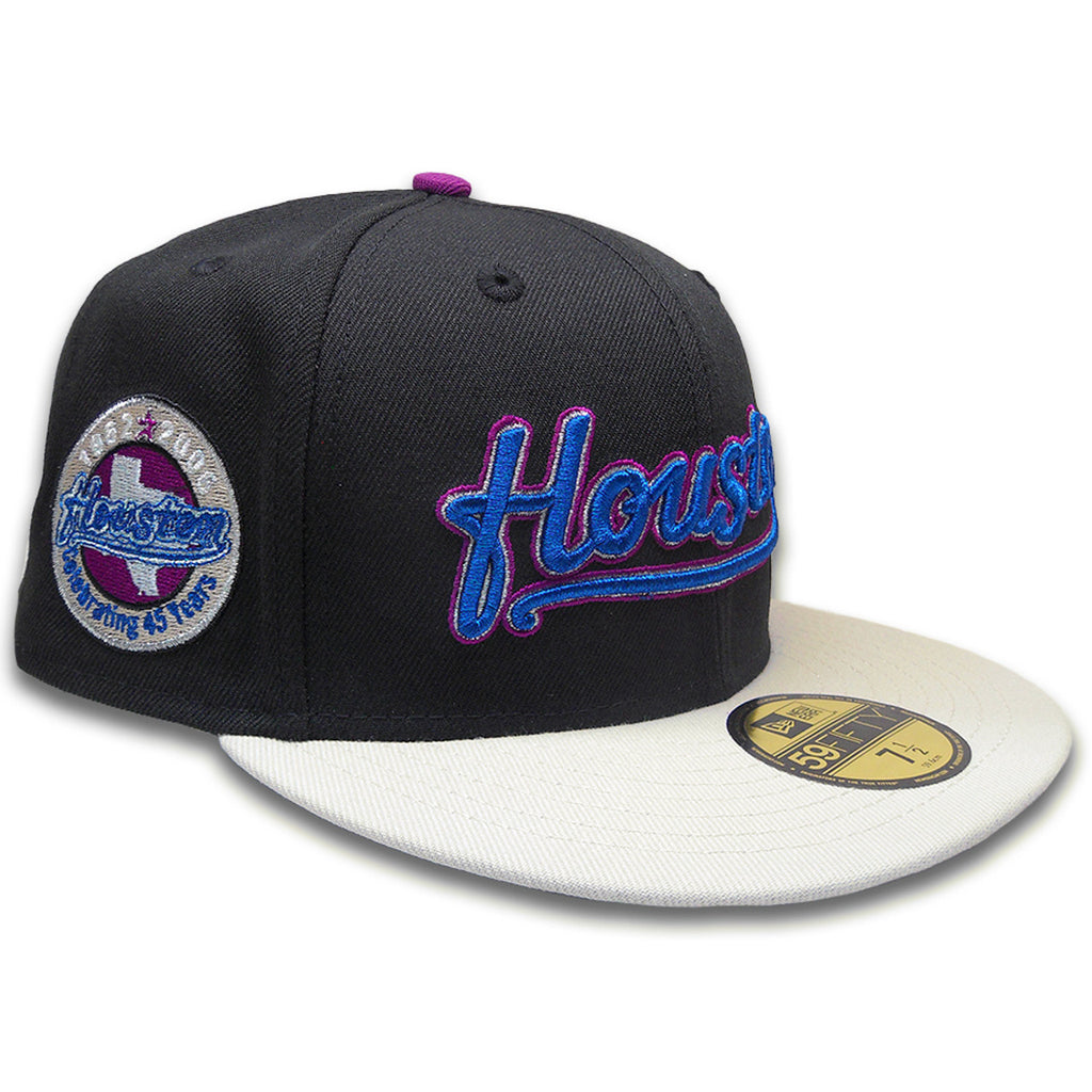 New Era Houston Astros 'Hiei' 45 Years Black/Chrome/Blue 59FIFTY Fitted Hat