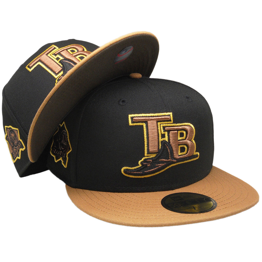 Orlando Rays HOMETOWN COLLECTION New Era 59Fifty Fitted Hat (TOASTED PEANUT  MAROON PINOT RED UNDER Brim)