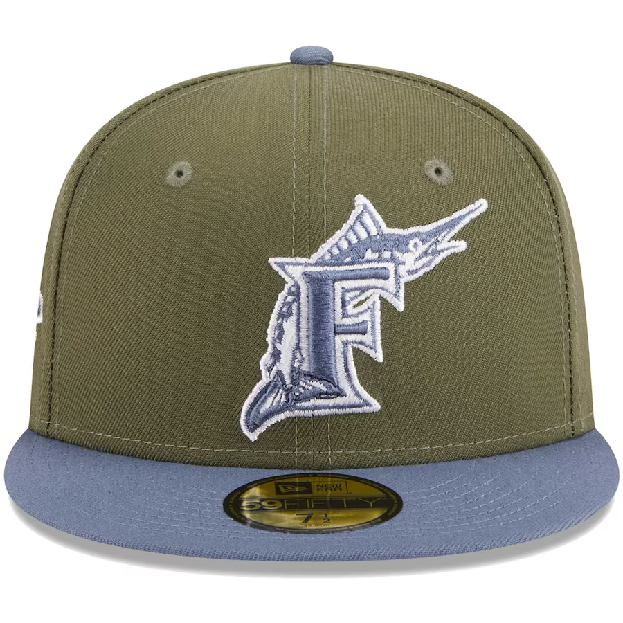 New Era Florida Marlins Olive/Blue 2023 59FIFTY Fitted Hat