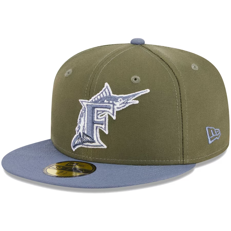 New Era Florida Marlins Olive/Blue 2023 59FIFTY Fitted Hat