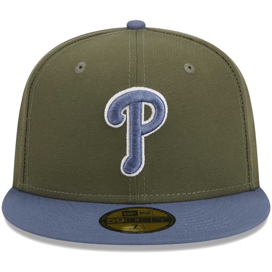 New Era Philadelphia Phillies Olive/Blue 2023 59FIFTY Fitted Hat