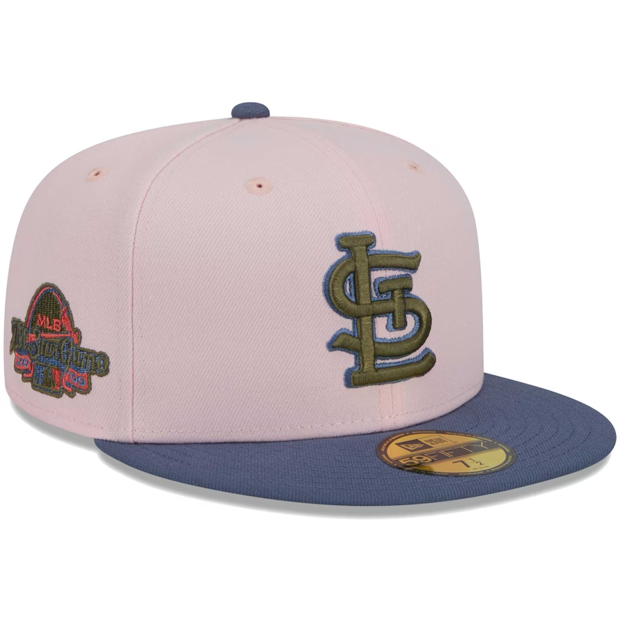 Men's New Era White/Pink St. Louis Cardinals Scarlet Undervisor 59FIFTY Fitted  Hat