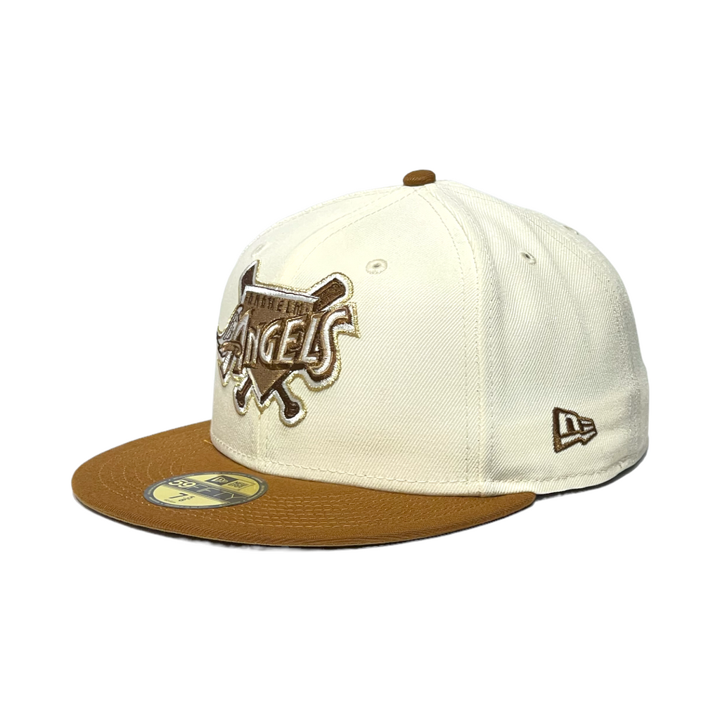 New Era Anaheim Angels 50th Anniversary "Horchata Pack" Chrome/Toasted Peanut 59FIFTY Fitted Hat