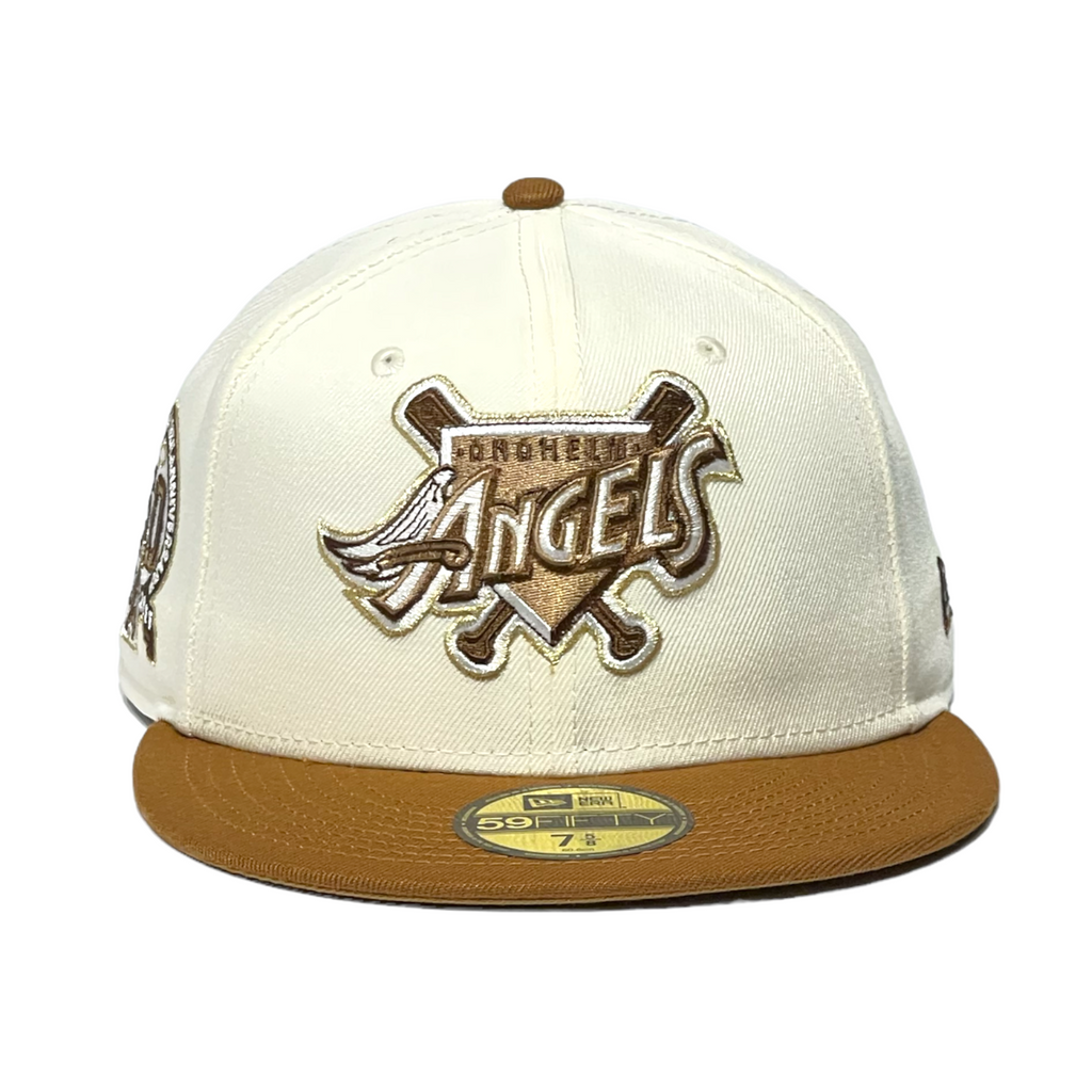 New Era Anaheim Angels 50th Anniversary "Horchata Pack" Chrome/Toasted Peanut 59FIFTY Fitted Hat