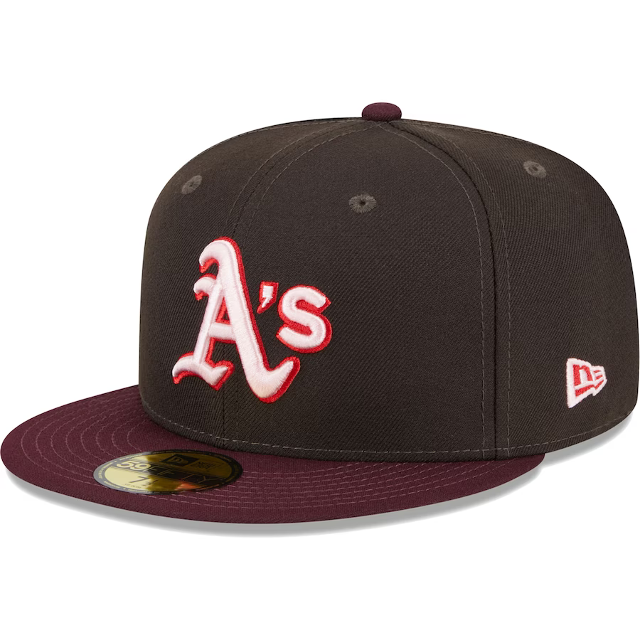 New Era Oakland Athletics Chocolate Strawberry 2023 59FIFTY Fitted Hat