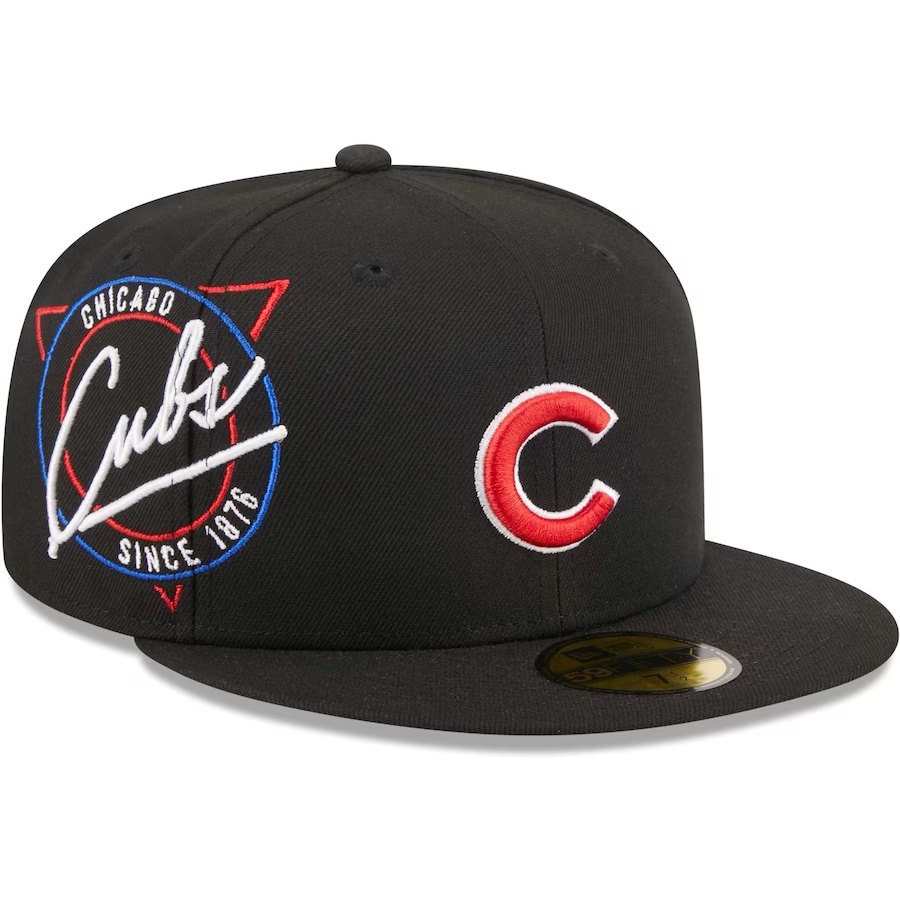 New Era Mens 5950 ACPerf Chicago Cubs Game Fitted Hat