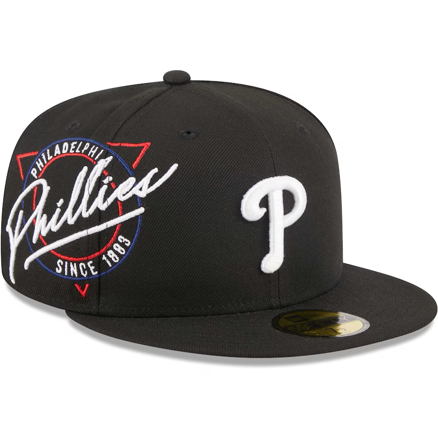 Men's Philadelphia Phillies New Era Burgundy Sidesplit 59FIFTY Fitted Hat