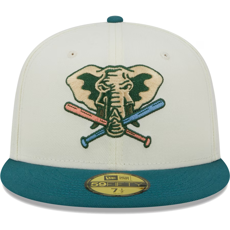 Men's New Era Cream Arizona Diamondbacks Chrome Evergreen 59FIFTY Fitted Hat