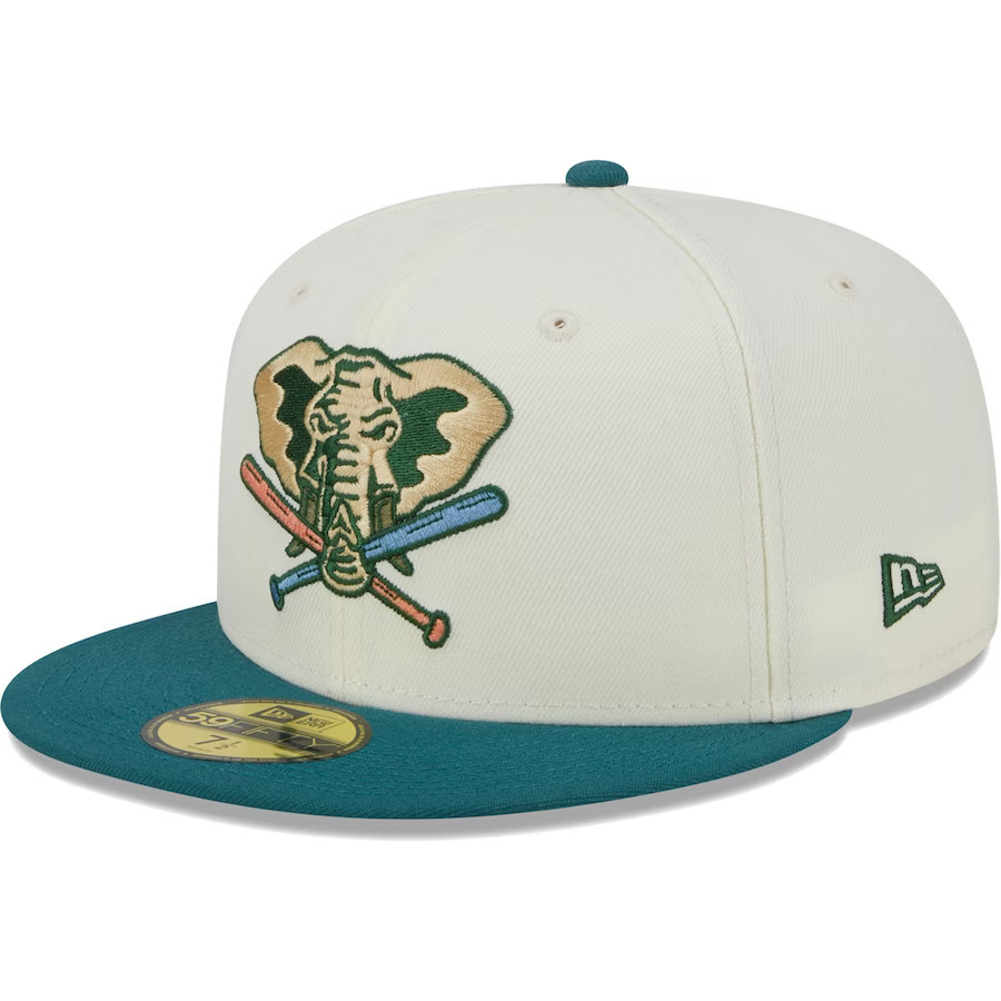 New Era Oakland Athletics Chrome Evergreen 2023 59FIFTY Fitted Hat