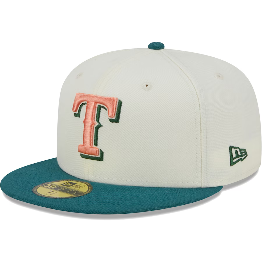 New Era Texas Rangers Chrome Evergreen 2023 59FIFTY Fitted Hat