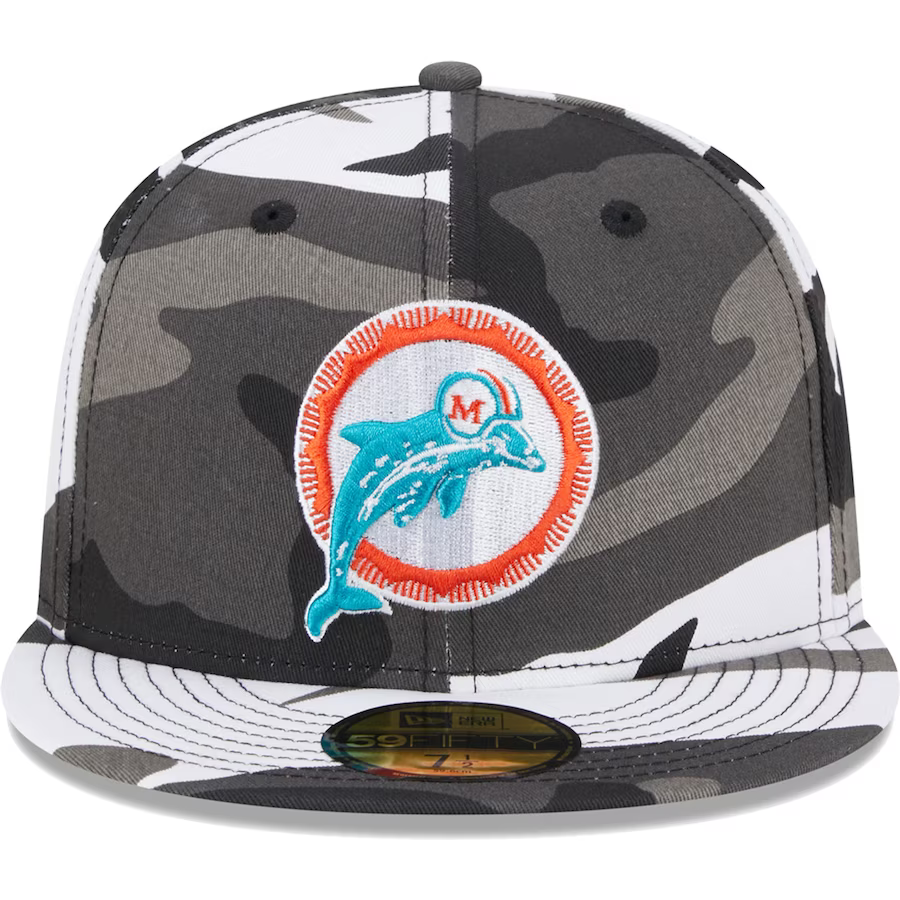 New Era Miami Dolphins ALT Urban Grey Camo 2023 59FIFTY Fitted Hat