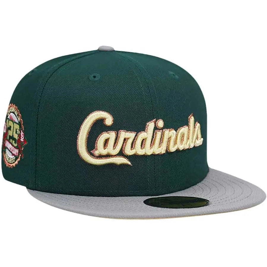 New Era St. Louis Cardinals 125th Anniversary Metallic Two Tone Edition  59Fifty Fitted Hat, DROPS