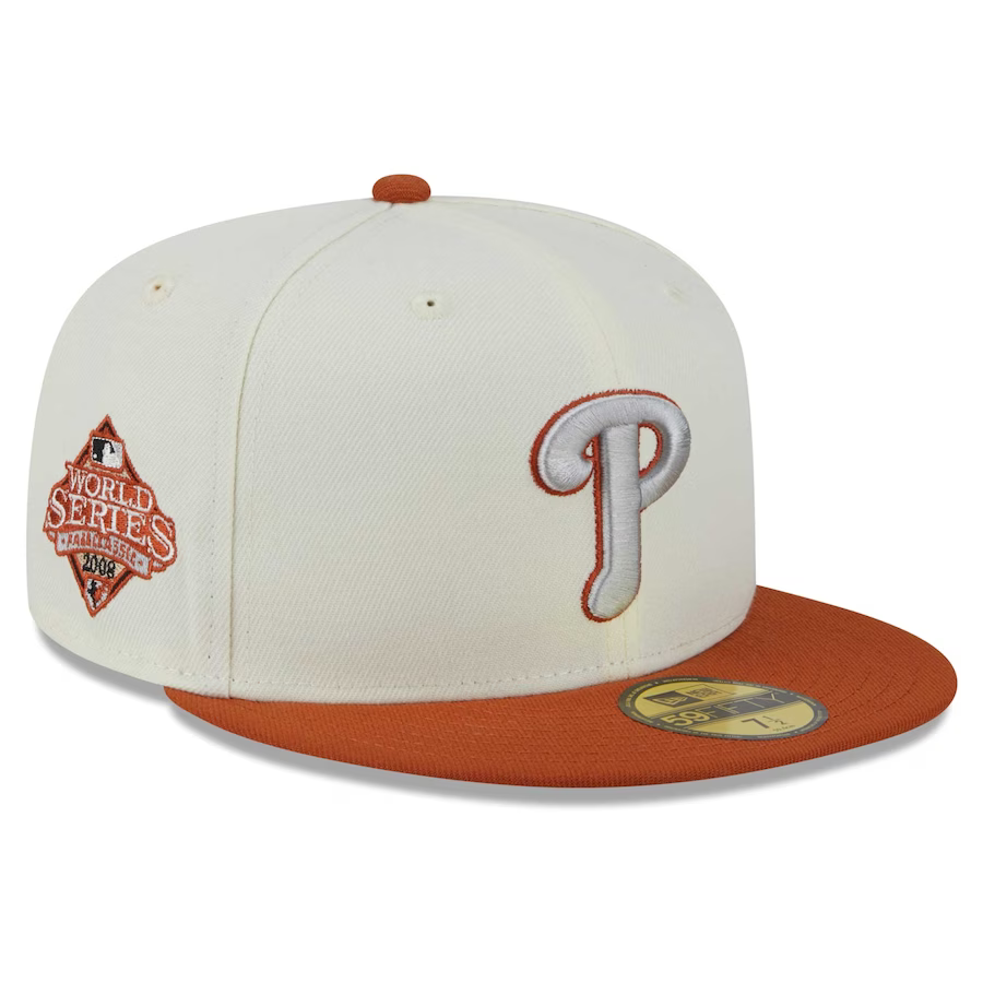 New Era Burgundy Philadelphia Phillies 2008 World Series Side Patch Fitted  Hat