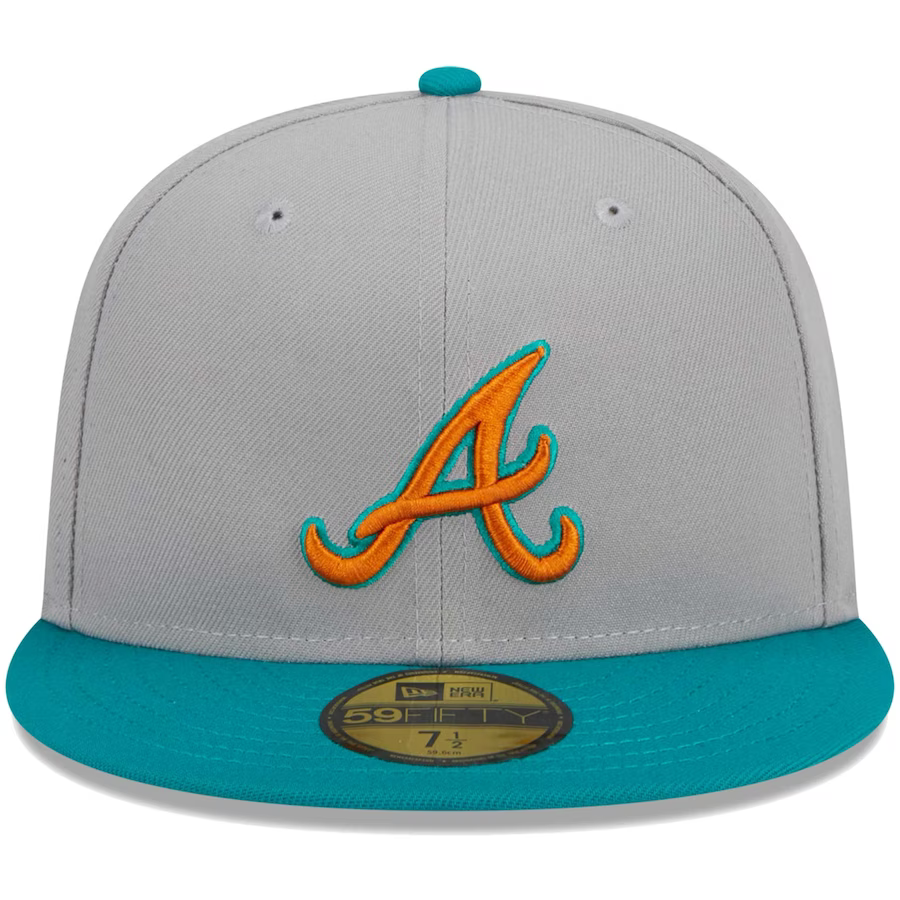 New Era Atlanta Braves Gray/Teal 2023 59FIFTY Fitted Hat