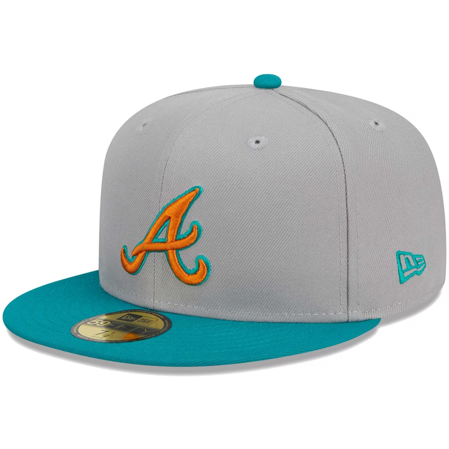 New Era Atlanta Braves Gray/Teal 2023 59FIFTY Fitted Hat