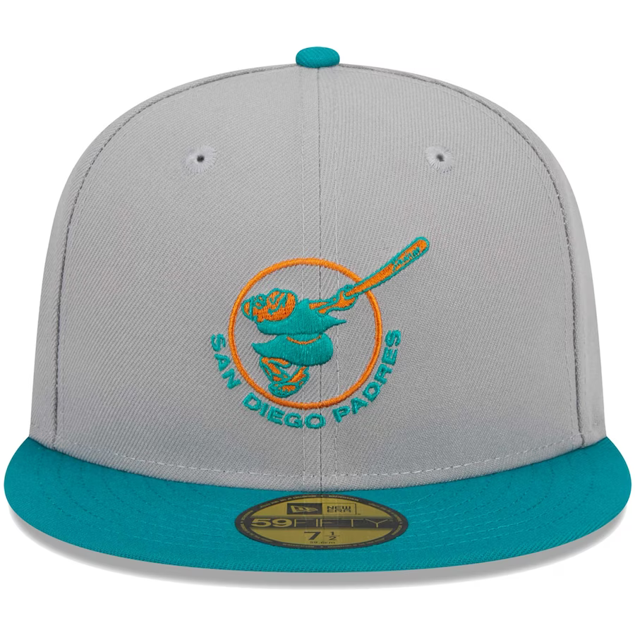 New Era San Diego Padres Swinging Friar Gray/Teal 2023 59FIFTY Fitted Hat