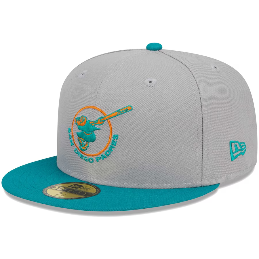 New Era San Diego Padres Swinging Friar Gray/Teal 2023 59FIFTY Fitted Hat