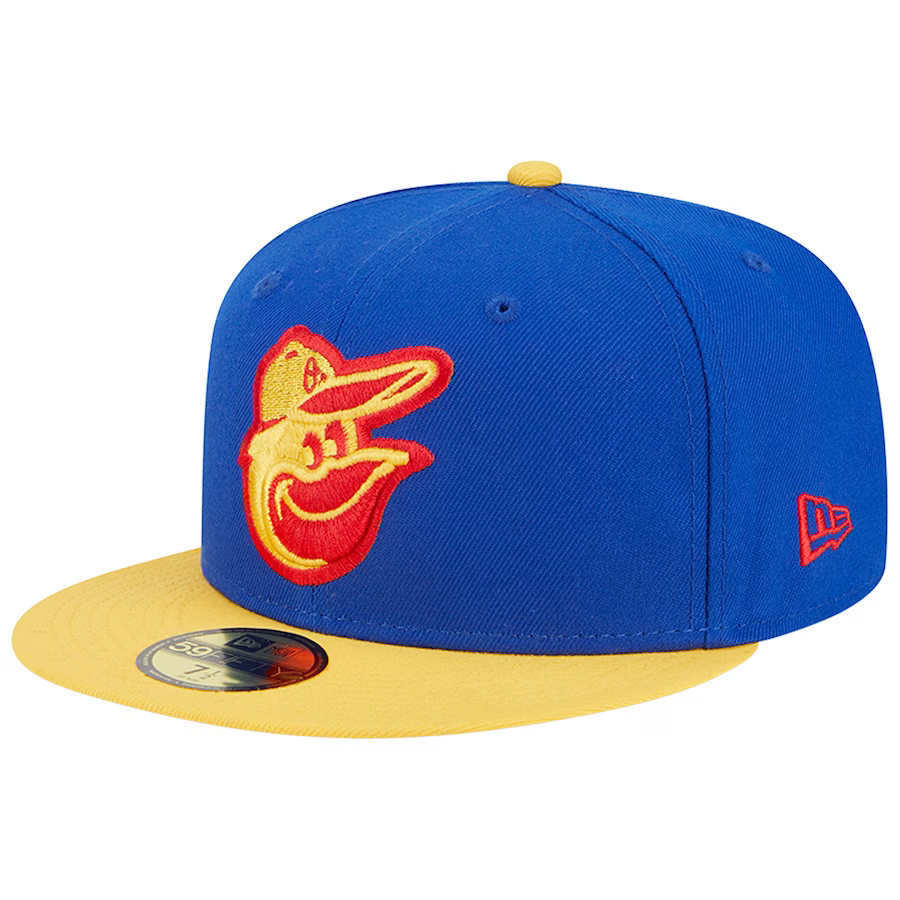 New Era Baltimore Orioles Blue/Yellow Empire 2023 59FIFTY Fitted Hat