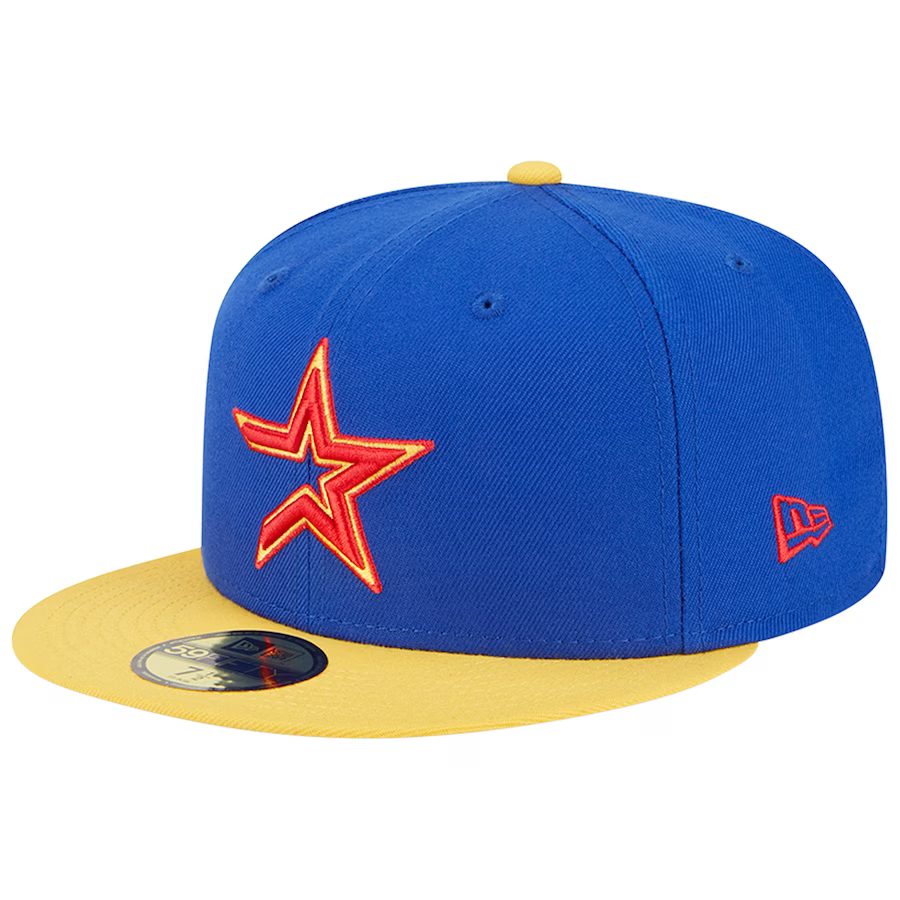 New Era Houston Astros Blue/Yellow Empire 2023 59FIFTY Fitted Hat