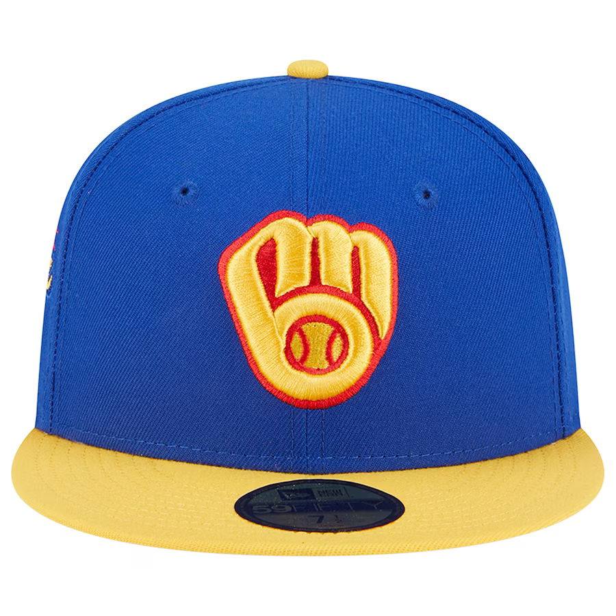 New Era Milwaukee Brewers Blue/Yellow Empire 2023 59FIFTY Fitted Hat