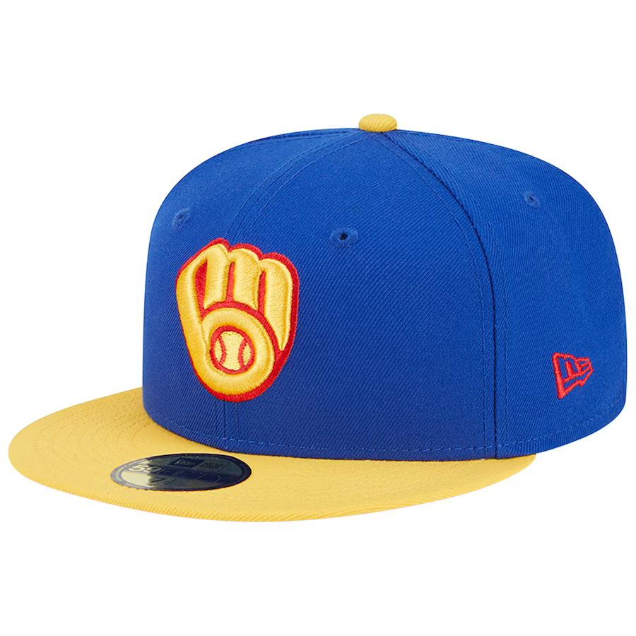 New Era Milwaukee Brewers Blue/Yellow Empire 2023 59FIFTY Fitted Hat