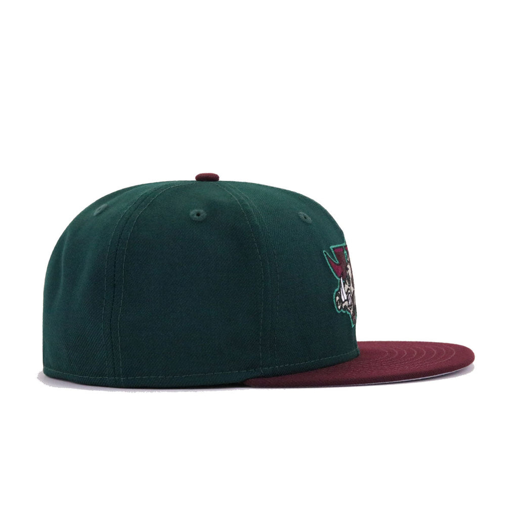 New Era Winston Salem Warthogs Dark Green Maroon 59FIFTY Fitted Hat