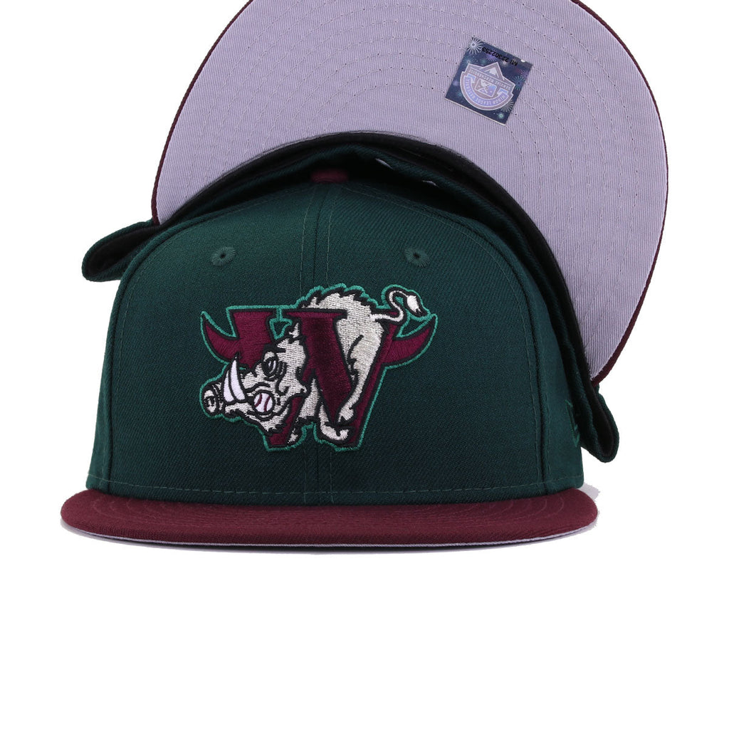 New Era Winston Salem Warthogs Dark Green Maroon 59FIFTY Fitted Hat