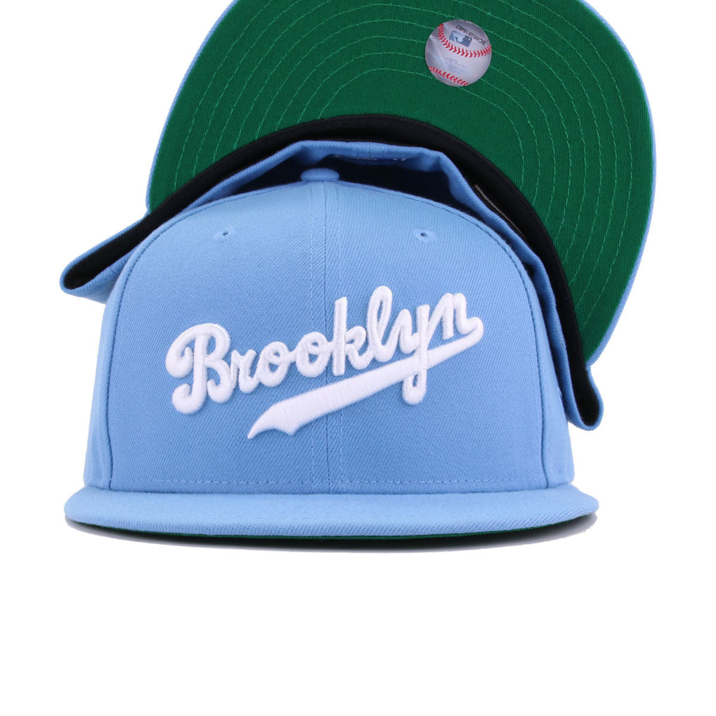 New Era Brooklyn Dodgers Sky Blue/Green UV 59FIFTY Fitted Hat