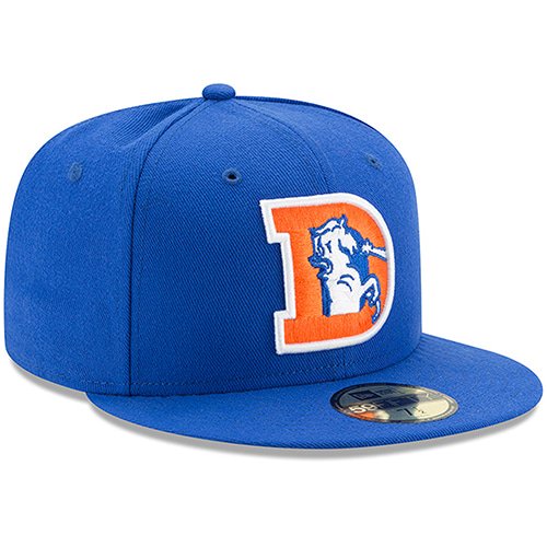 New Era Denver Broncos Royal Classic Logo Omaha 59FIFTY Fitted Hat