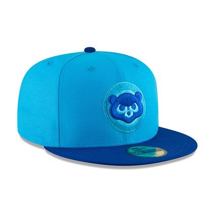 New Era Chicago Cubs Neon Light Blue On Field Players Weekend 59FIFTY Fitted Hat